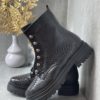Marco Moda Schuhe Boots Stiefel schwarz mit Prägung