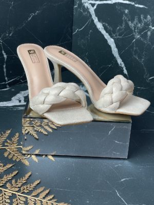 Marco Moda fashion goldene Pantoletten Glitzer Schuhe Sommer sandalen