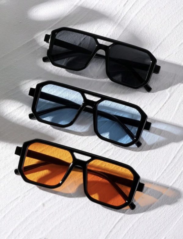 Sonnenbrille Marco Moda orangene Gläser blaue Gläser schwarze Gläser schwarzer rahmen klassische sonnenbrille