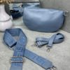 Marco Moda Bauchtasche Leder Blau mit wechselgurt