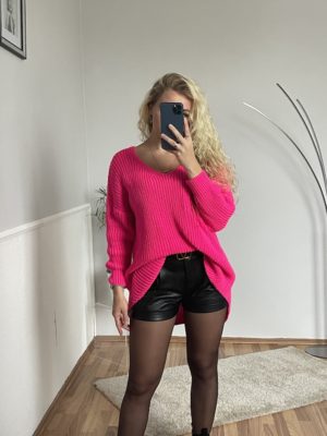 Marco Moda pinker strick pullover oversize