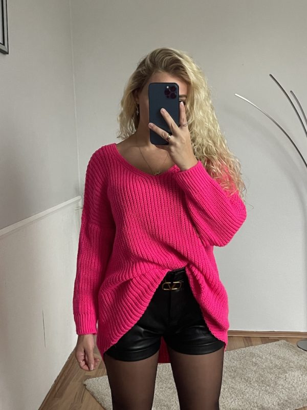 Marco Moda pinker strick pullover oversize