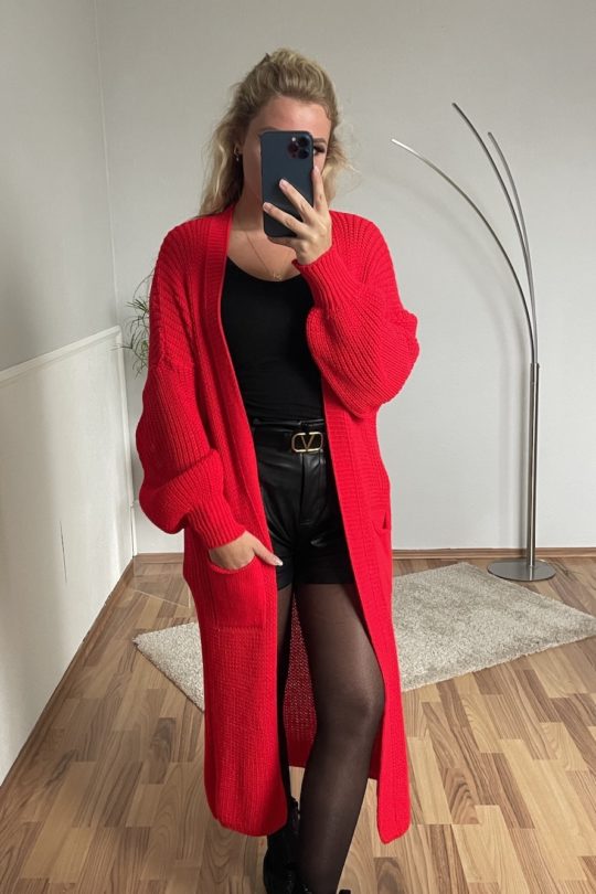 marco moda fashion cardigan Strickjacke rot