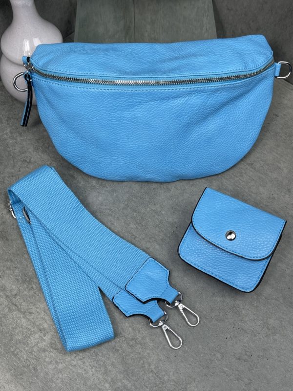 marco mod abauchtasche baby blau mi taschengurt und mini bag