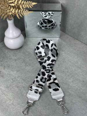 Marco Moda Taschengurt wechselgurt für Handtaschen Leo silber animal print Leopard style