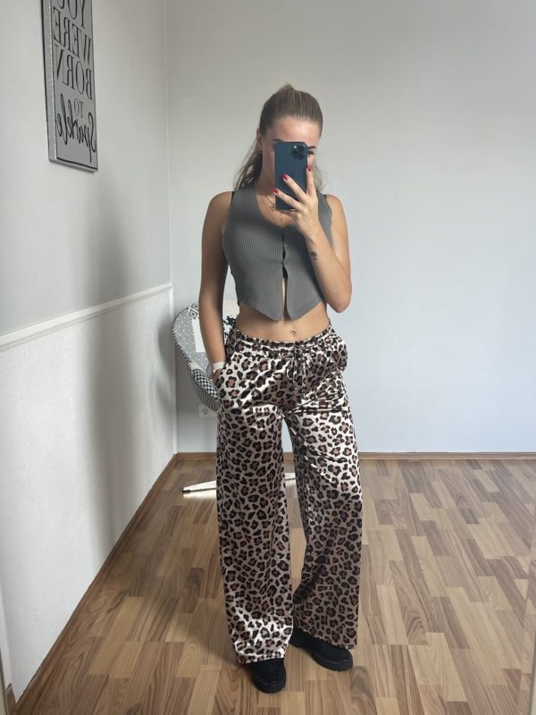 Leopard hose animal print wide leg straight Leo Print