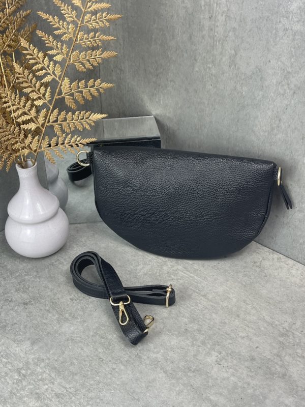 schwarze bauchtasche mit gurt damen handtasche marco moda tasche schwarz