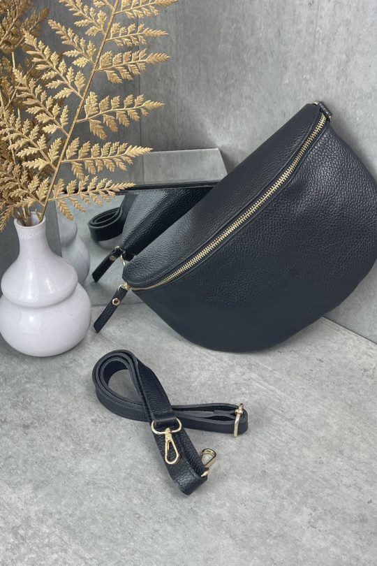 schwarze bauchtasche mit gurt damen handtasche marco moda tasche schwarz