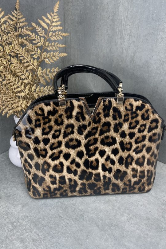 marco moda handtasche shopper Leo print animal print taste shopper