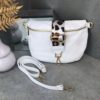weiße bauchtasche Marco Moda mit wechselgurt und taschemriemen echtes Leder