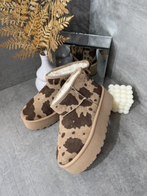 Gefütterte Plateau Boots Cappuccino von Marco Moda